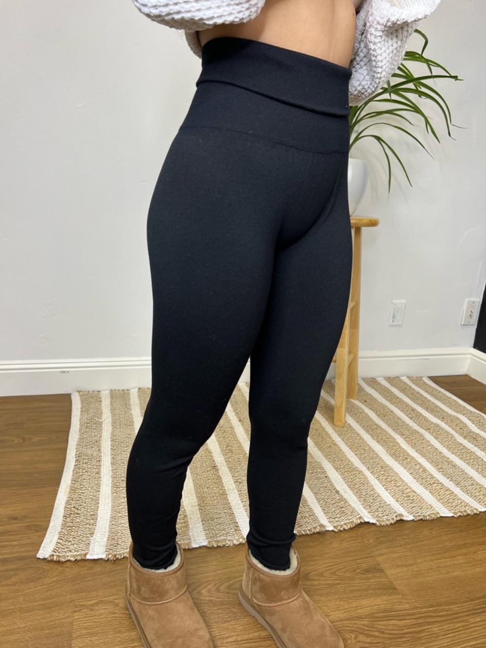 High-Waist Black Leggings